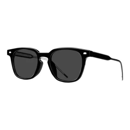 LASHION TR/Memory Plastic Square Sunglasses Women's Black