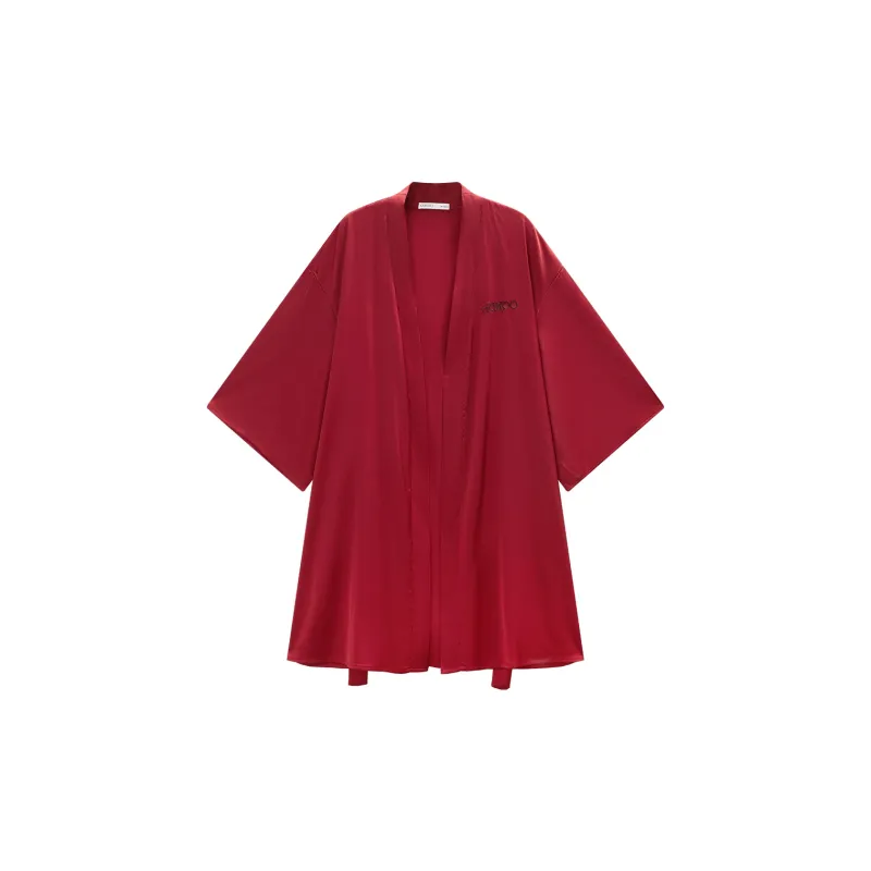 GUKOO Bath Robes Women's Gift Box Set Included Persimmon Red-0