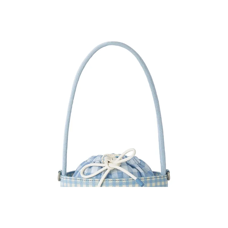 Lee Fabric Handbag Women's Blue Plaid-5