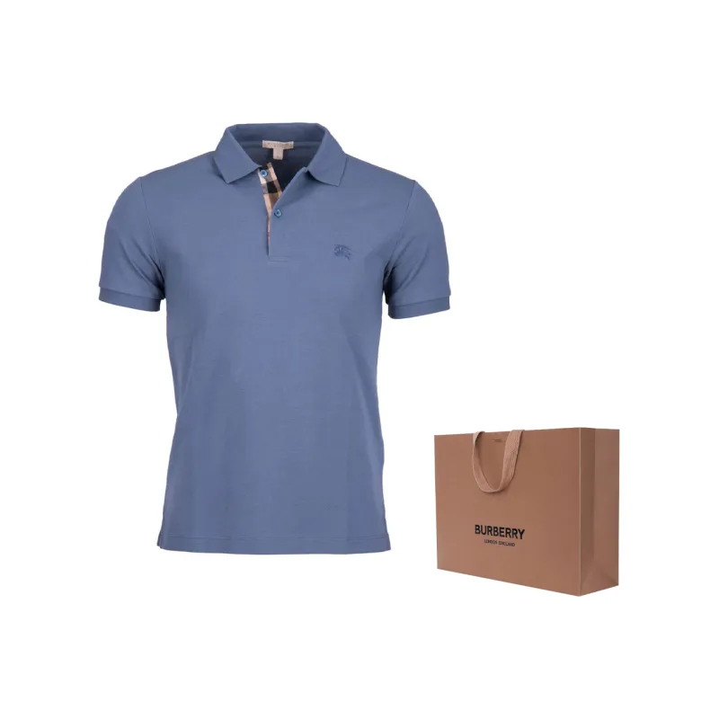 Burberry Oxford Logo Embroidered Polo-11