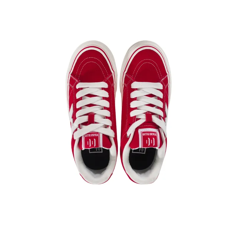 Ollieskate Wear resistant And Lightweight Low Top Skateboard Shoes Unisex Red-3