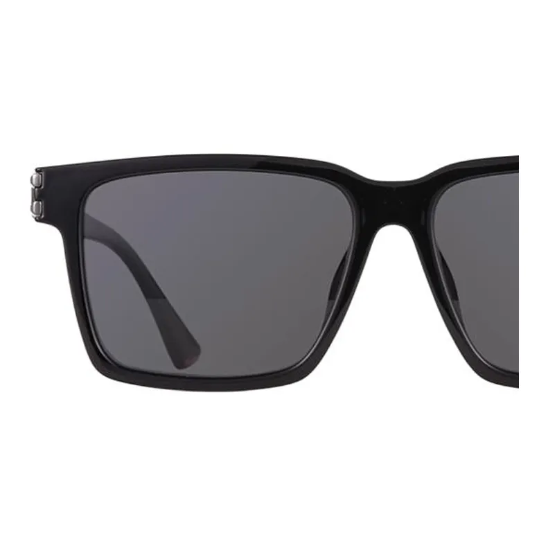 CDG Play Plate Frame Metal Square Sunglasses Men's Black-1