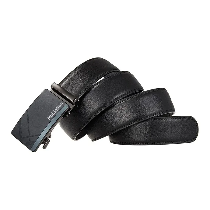 Mulinsen Cow Leather Belts Men's Width 3.5CM-2