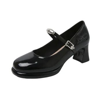 Dragon Dance Chunky Heel High Heels Women's