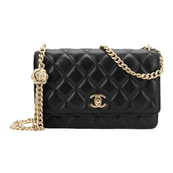 CHANEL Classic Flap CF Lambskin Shoulder Bag, Crossbody Bag Women's Black