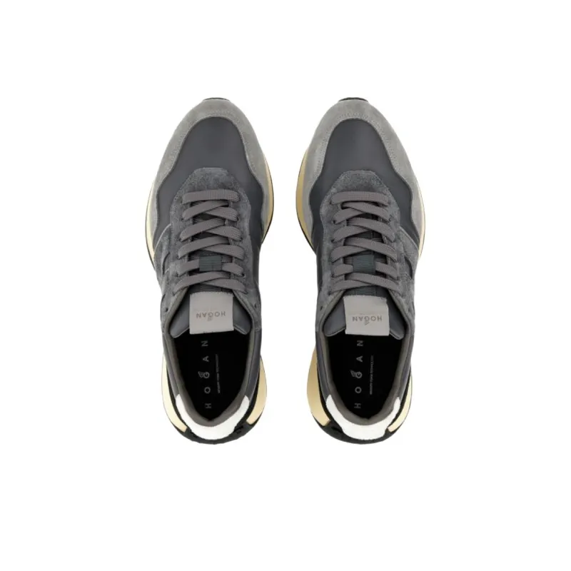 HOGAN H601 Low Top Casual Shoes Men's Gray-3