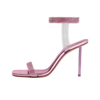 AMINA MUADDI Rih One Strap Sandals 9.5cm Women's Light Pink