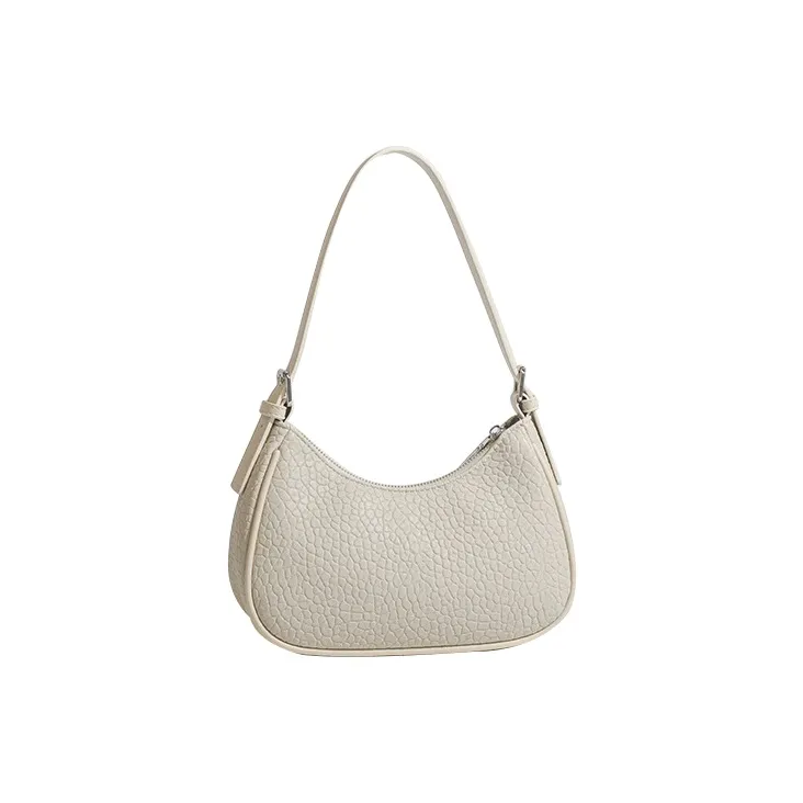 Jade En Plus PU One Shoulder Handbag, Crossbody Bag Regular Women's Elegant White/Relaxed Black-0