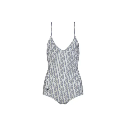 DIOR One piece Swimsuit Women's Blue White