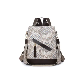 Parker Bear PU Backpack Women's Ecru/Black