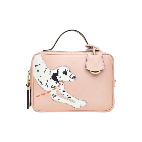 RADLEY Sheepskin Box Bag Lunch Box Bag Handbag Medium Size Women's Pink