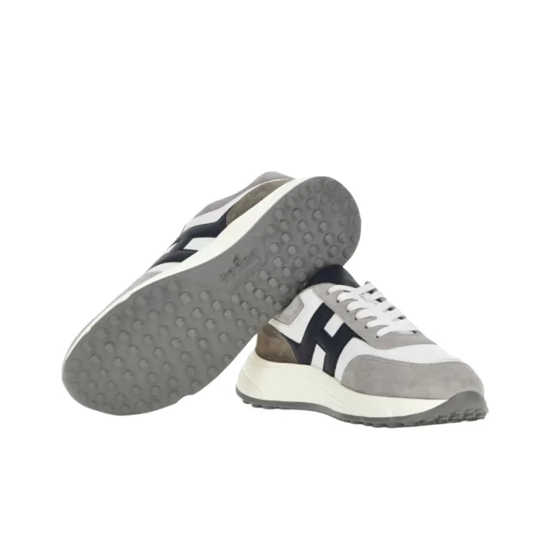HOGAN H Patch H563 Low Top Casual Shoes Men's Gray Black-3