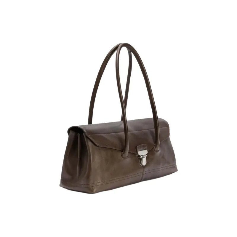 Lemaire Cow Leather Handbag, Shoulder Bag Women's Khaki Brown-1