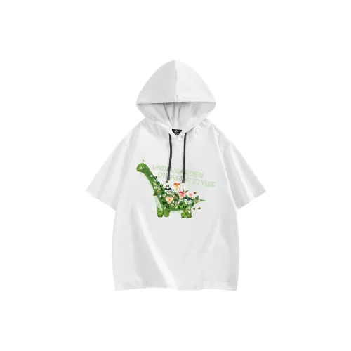 UNDERGARDEN 화이트 남녀공용 티셔츠