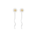 [Wave Design]Small Daisy Drop Earrings