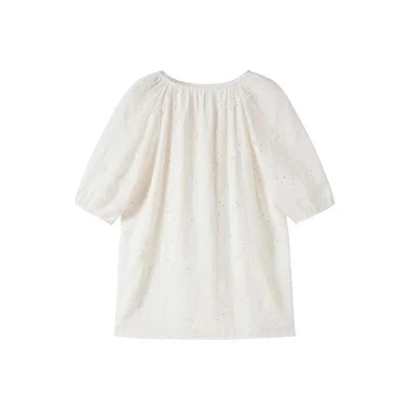 XIANGYING Shirts Women's Heron White-1