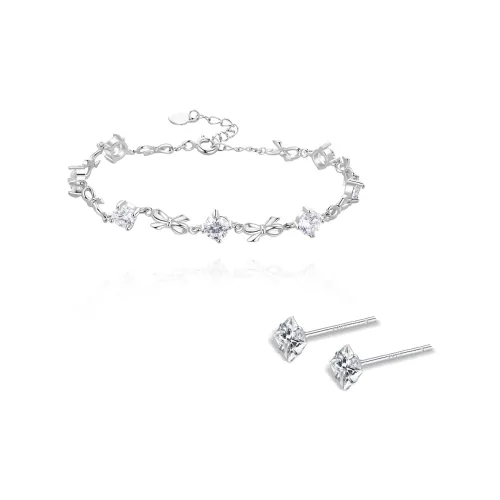 NUSQ Sterling Silver With Zircon Bracelets Women's