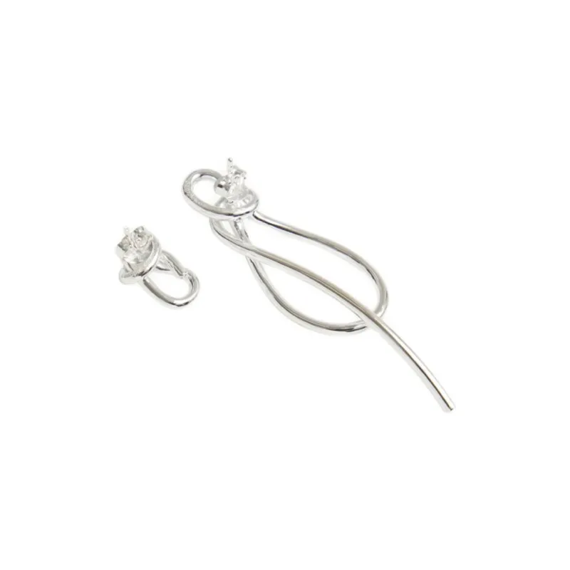 COMPLETEDWORKS Platinum Plated, Recycled Sterling Silver Earrings Unisex Silver-1
