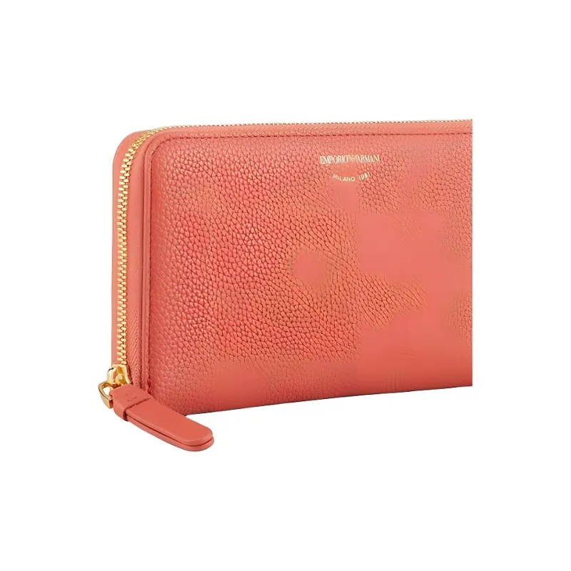 EMPORIO ARMANI MyEA Sheepskin Wallet Women's Orange Red-4