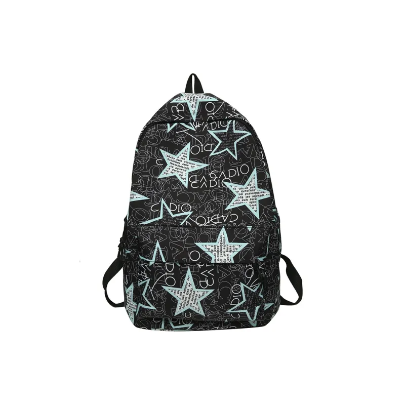 Yalu Nylon Backpack Unisex Black Gray/Black Yellow/Black Blue/Black Green/White/Khaki-6