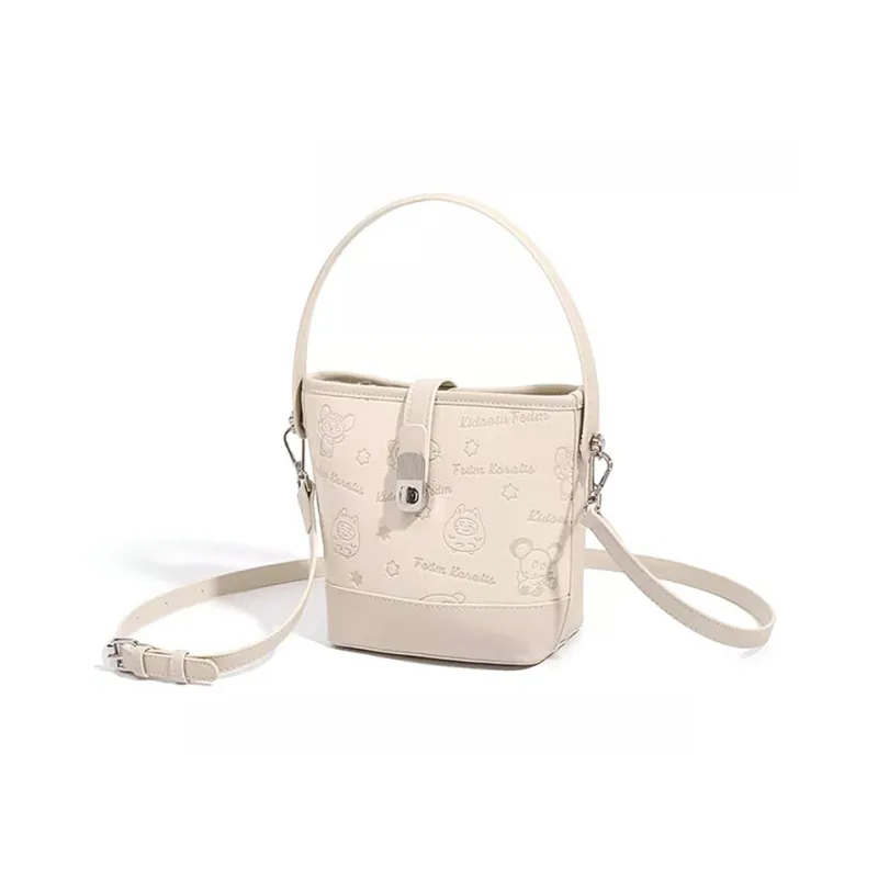 CLEVER& KETCH PU One Shoulder Handbag Regular Women's Pink/Ecru-6