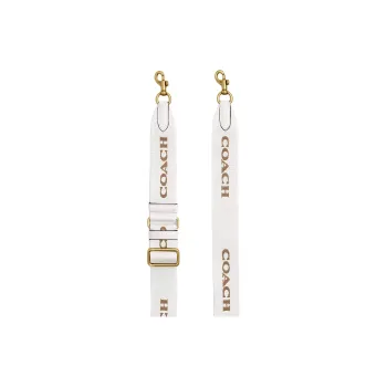 COACH Recycled Polyester With Calfskin Bag Strap Women's Brass & Chalk
