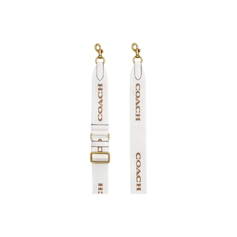 COACH Recycled Polyester With Calfskin Bag Strap Women's Brass & Chalk-0