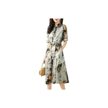 Yi Mengyuan Silk Short Sleeved Dress Women's