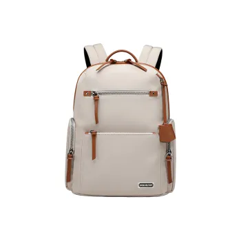 SWISS MILITARY PU Backpack Unisex Apricot/Black