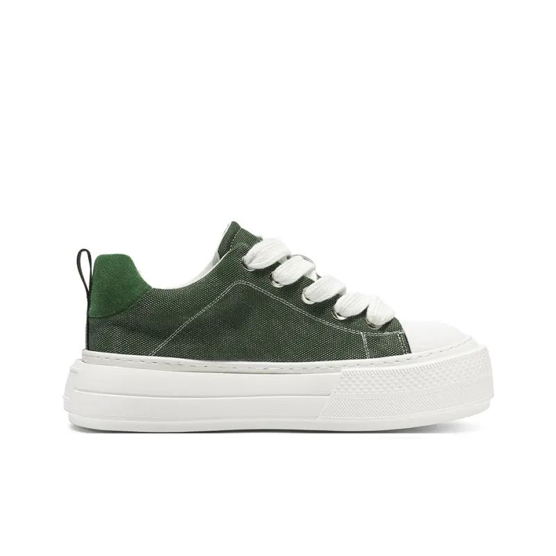MUSHILANDI Breathable Height Increase Low Top Canvas Shoes Men's-8