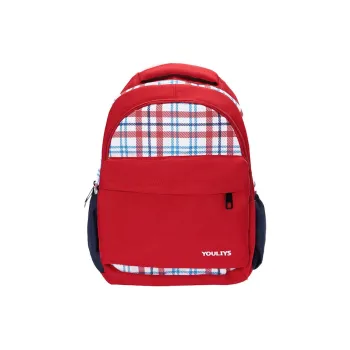 BRABOSTON Nylon Fabric Backpack Regular Unisex Red/Navy Blue