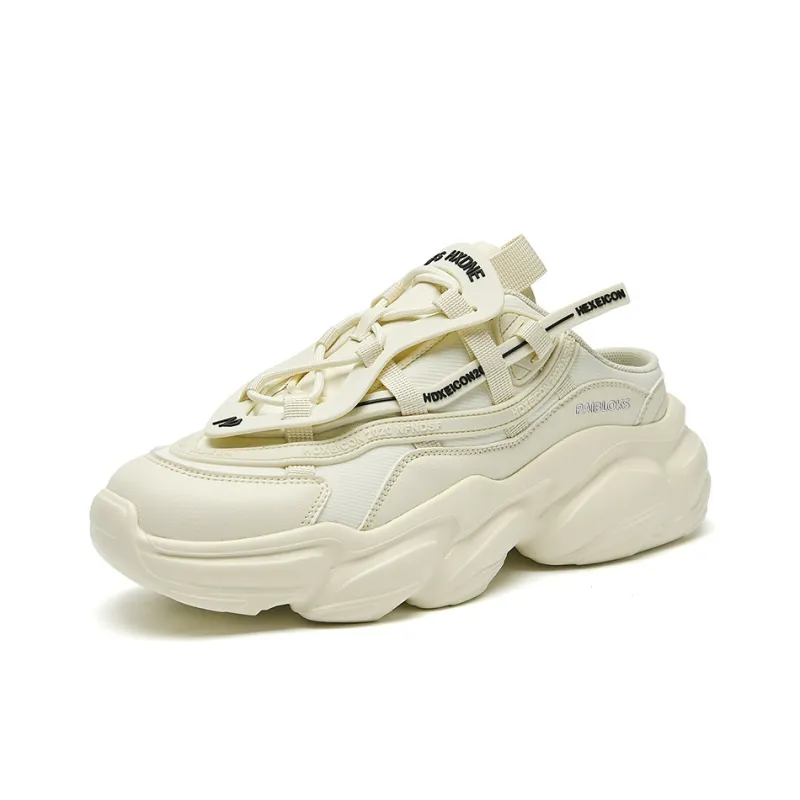 PAIBLOKS Abrasion Resistant Slip Resistant Closed Toe Slippers Chunky Sneakers Unisex-11