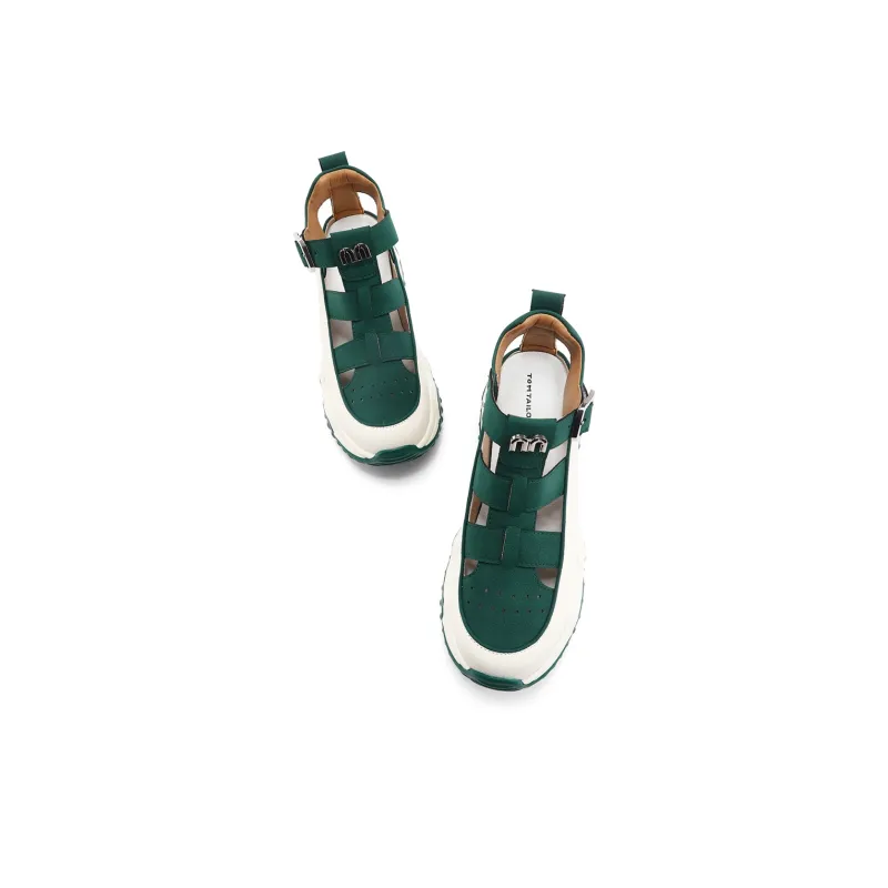 TOM TAILOR Crimson Mango Platform Sandal Height Increasing Breathable Low Top Casual Shoes Women's-3