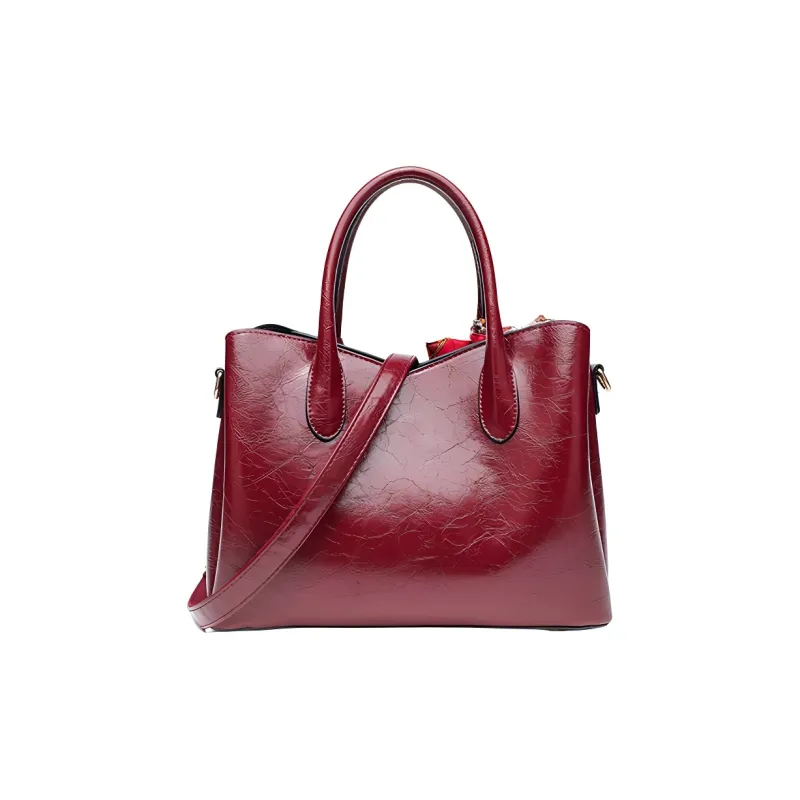 Pivsnu Synthetic Leather Crossbody One Shoulder Handbag Women's Red-1