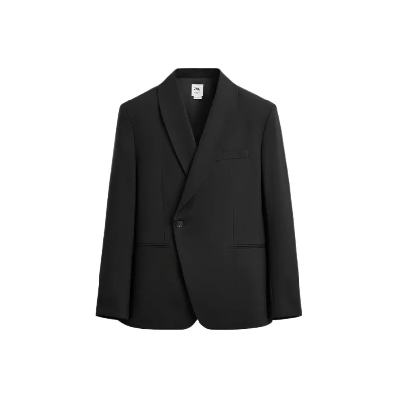 ZARA Business Suits Men Black-0