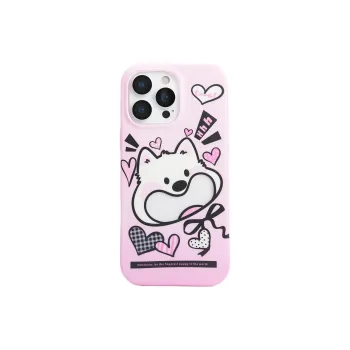 Sopi Acrylic Material Foundation Big Mouth Puppy Phone Cases Compatible With IPhone 16/15 Pro Max/Apple 13/14 Pro/Max