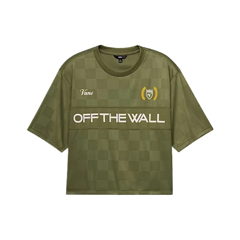 Vans Sports Drop Shoulder Sleeve T Shirt Women's Green-0