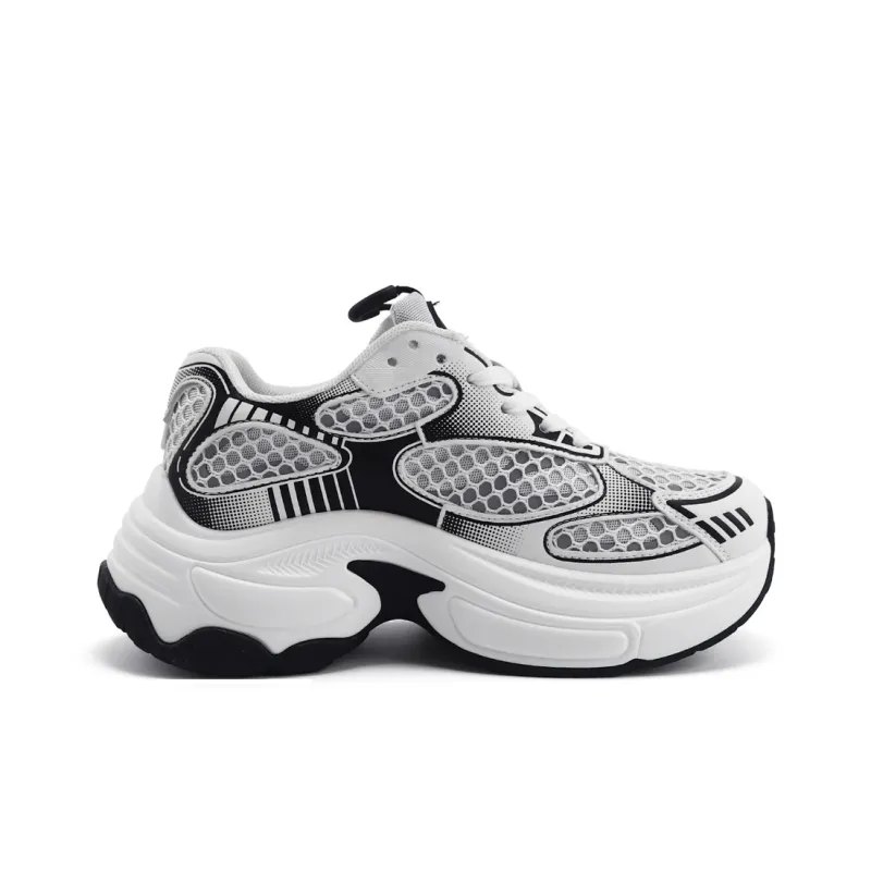 DHARRY Leisure Time Collection Height Increasing Breathable Low Top Chunky Sneakers Women's-8
