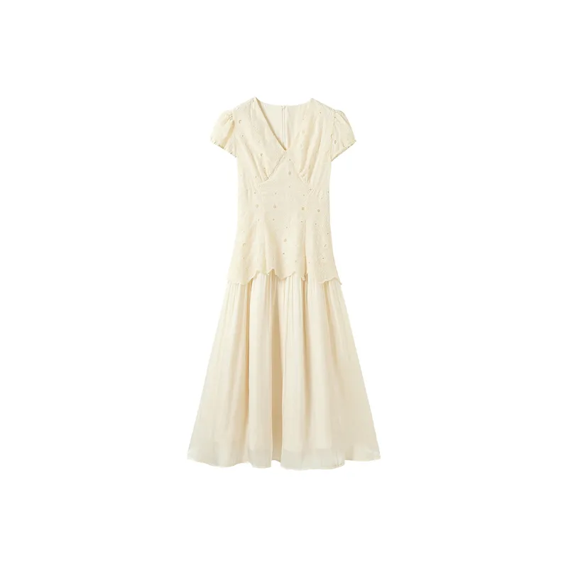 Hang Yi Court Short Sleeved Dress Women's-0