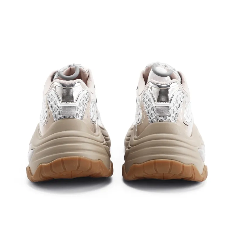 DHARRY Leisure Time Collection Height Increasing Breathable Low Top Chunky Sneakers Women's-4