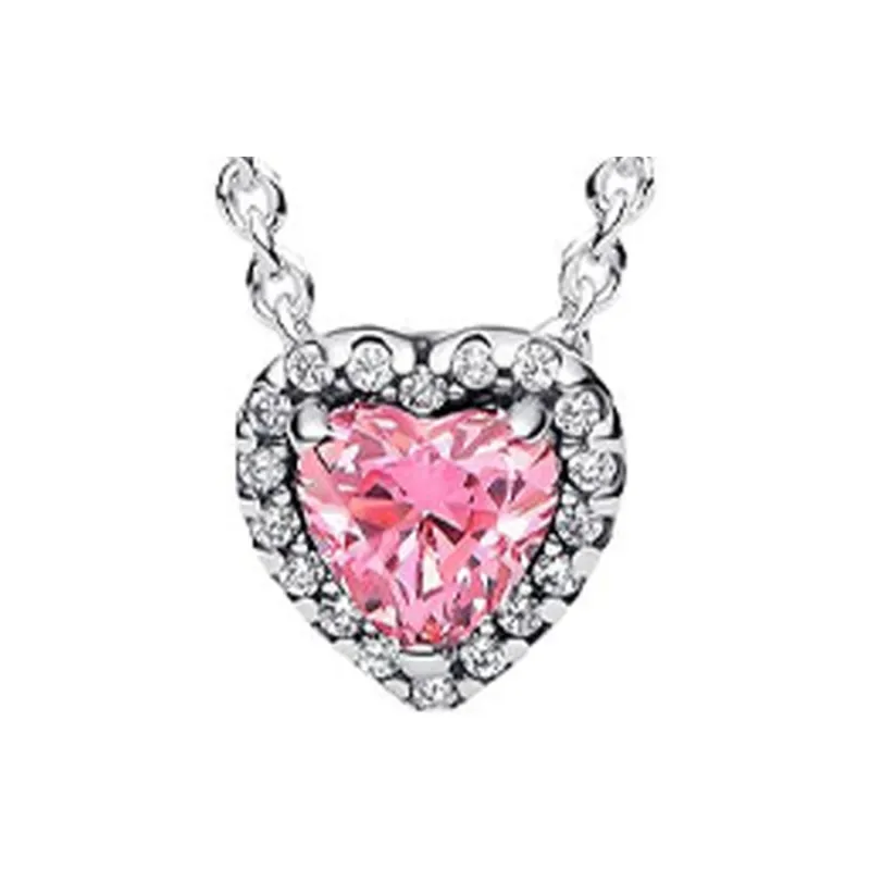 Pandora 925 Sterling Silver Necklaces Women's Multicolor-2