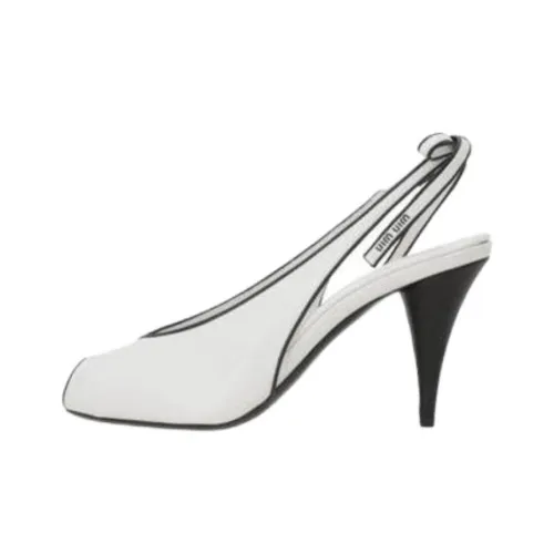 MIU MIU Cone Heel High Heels Women's White