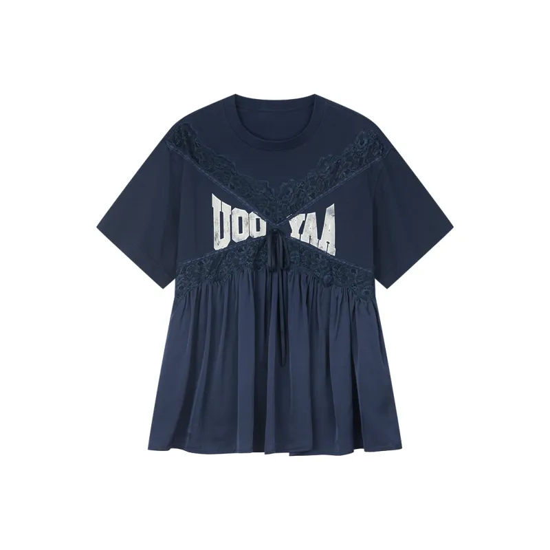 UOOYAA T Shirts Women's Navy Blue-0