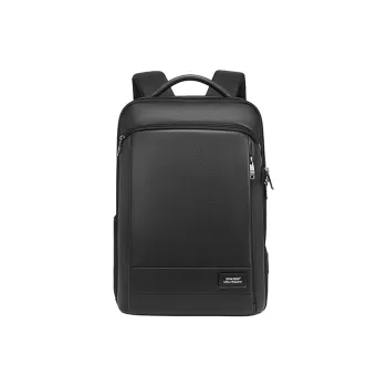 SWISS MILITARY Microfiber With Oxford Backpack Unisex Black