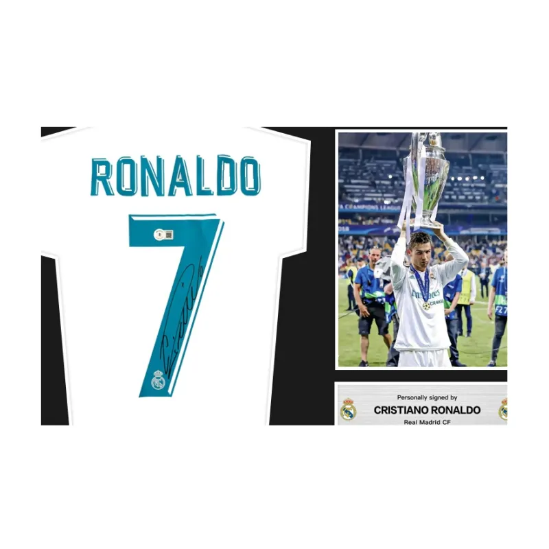 Three For Real Madrid Team Jersey Deluxe Framing Outer Frame Approx. 105x70cm Unisex-1
