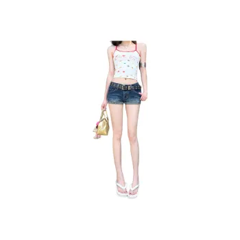 Kazakhstan Denim Shorts Women's Vintage Blue