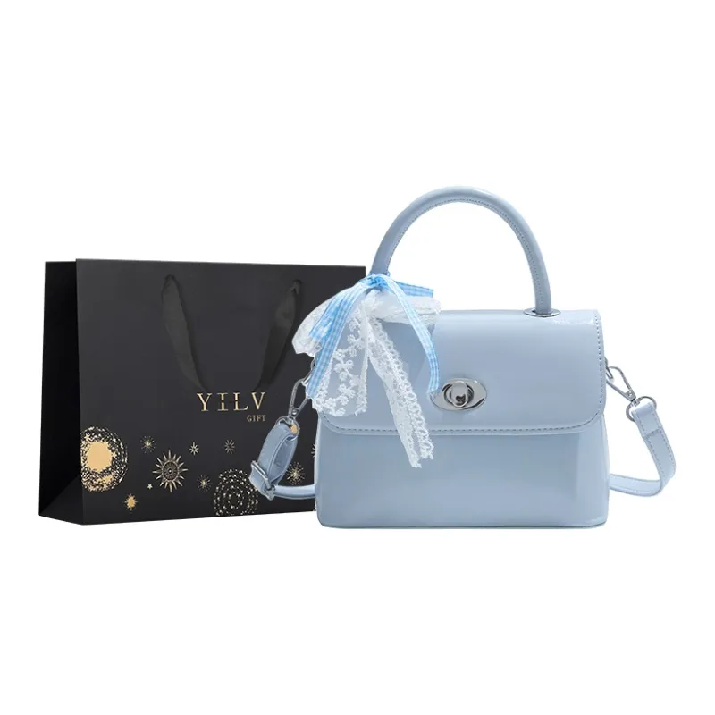 Yi Brigade PU Shoulder Bag, Crossbody Bag, Handbag Women's Pink/White/Blue/Black-12