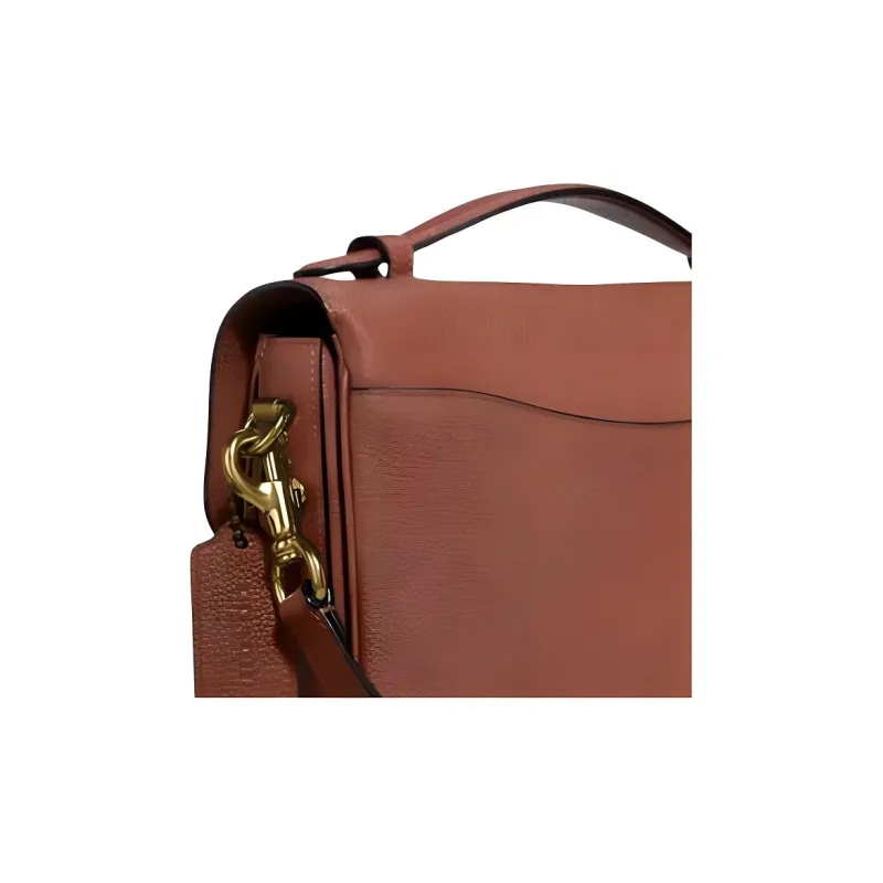 COACH Cassie Cow Leather Shoulder Bag, Crossbody Bag, Handbag Medium Size Women's Brown-3