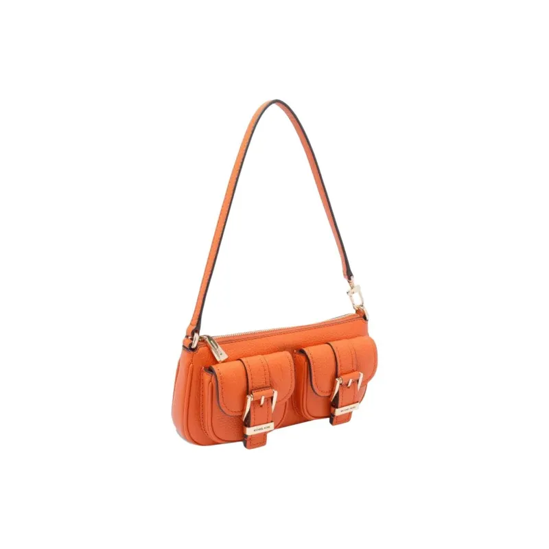 MICHAEL KORS Calfskin Handbag, Shoulder Bag Women's Orange-1