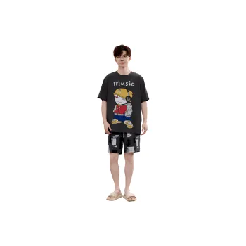 Ta Yan Pajama Set Summer Men's Black